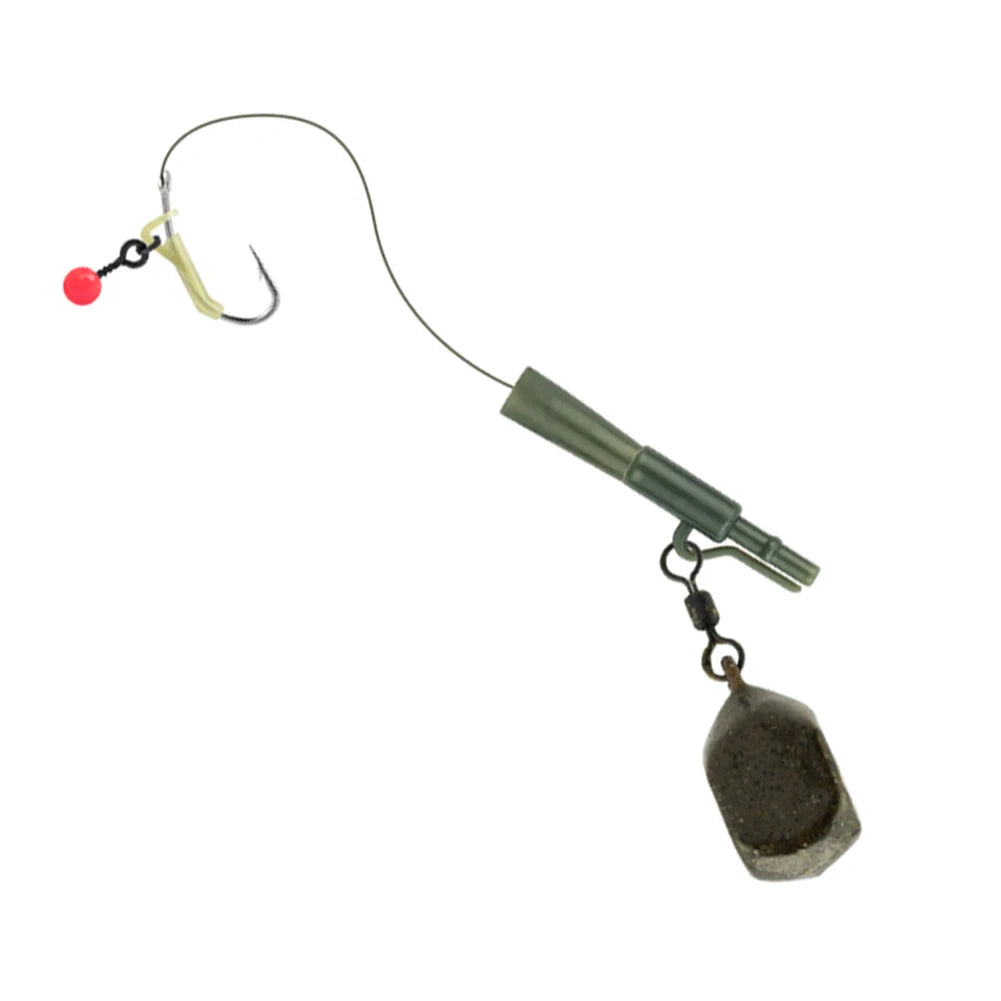 217-Piece Carp Fishing Kit – Swivels, Clips, Tail Sleeves & Terminal Tackle Set with Compact Box for Rig Setup