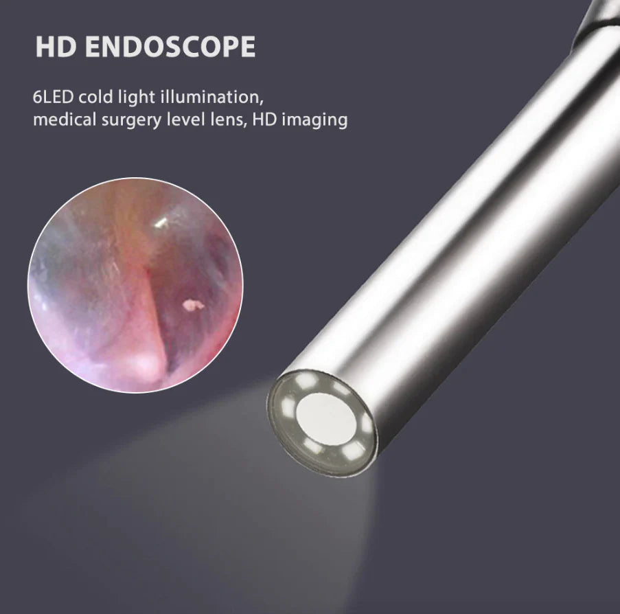 HD LED Ear Endoscope Otoscope Camera Wax Pick Cleaning Removal Kit
