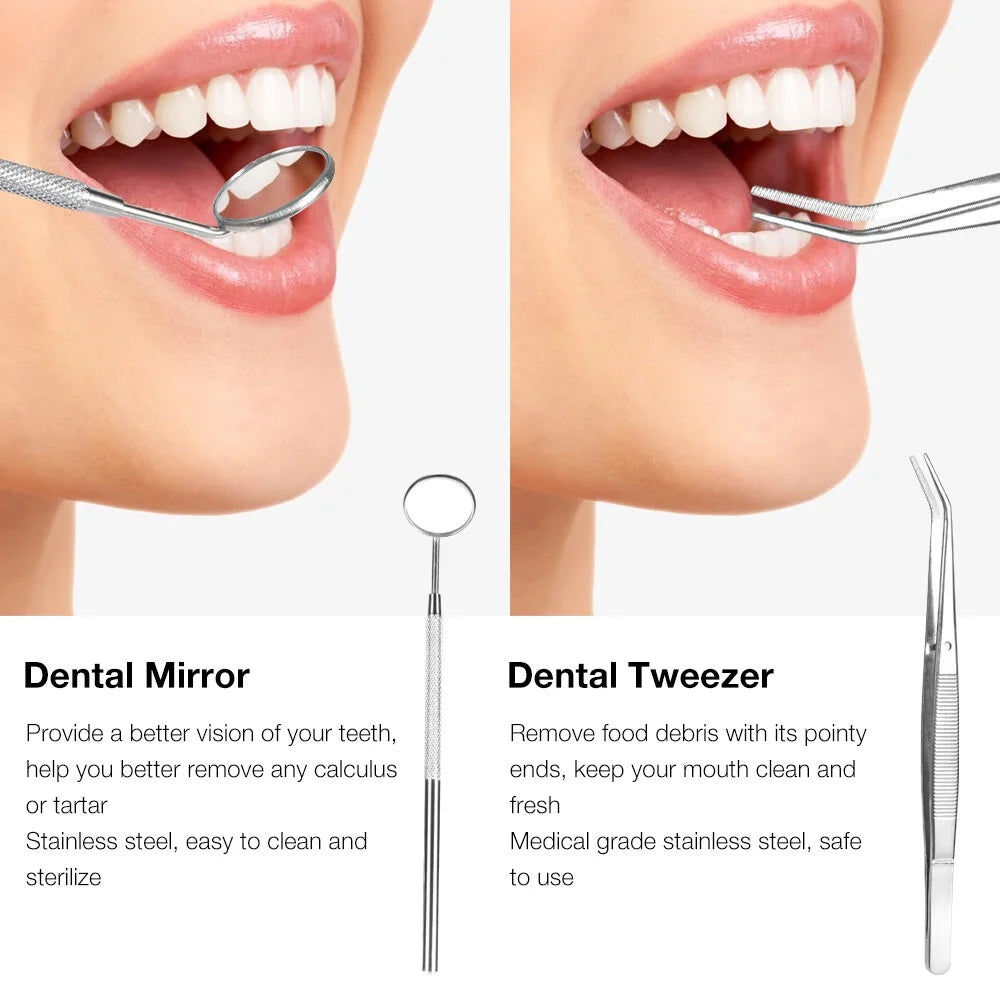 Ultrasonic Tooth Cleaner – Electric Plaque Remover with LED Display and Dental Tool Kit