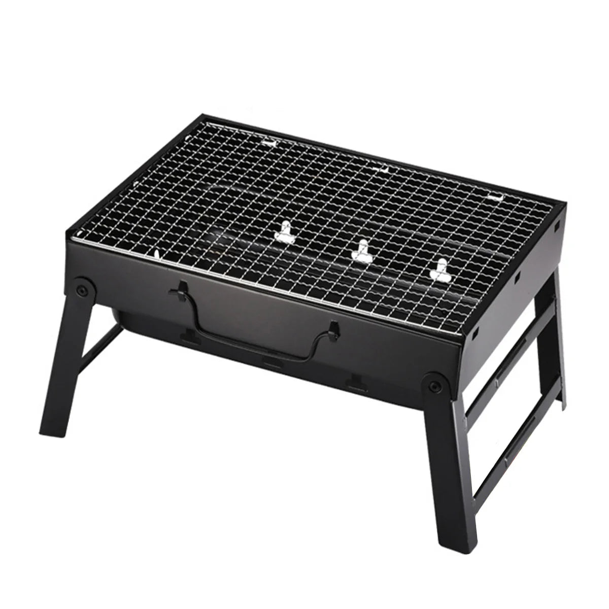 Portable Stainless Steel Charcoal BBQ Grill – Compact Mini Grill for Outdoor Cooking, Camping, Picnic, or Beach