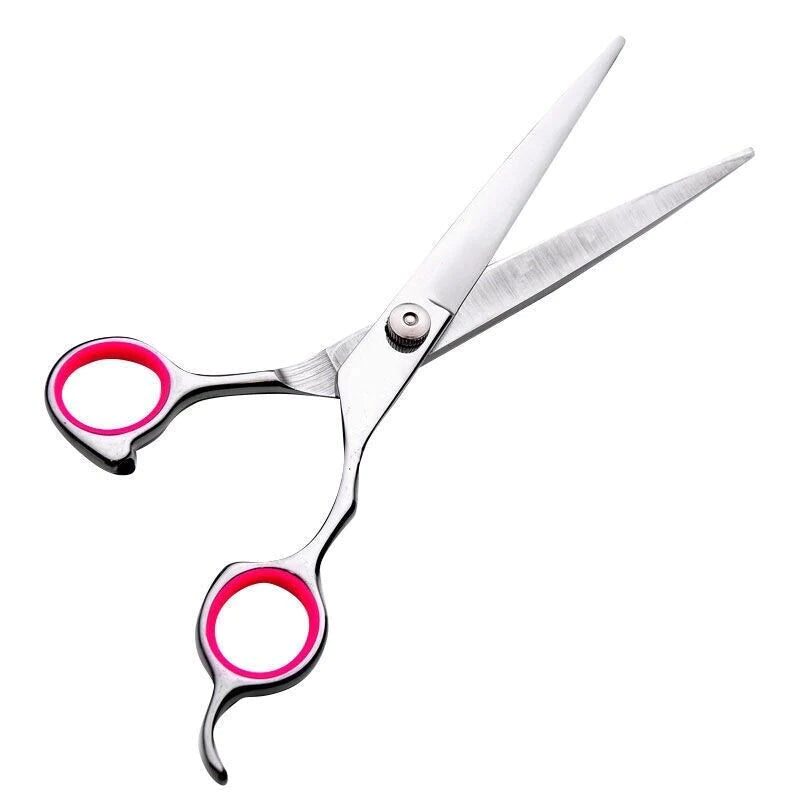 Professional Pet Grooming Scissors Kit – Straight, Curved, Thinning Shears & Comb with Case (Stainless Steel)