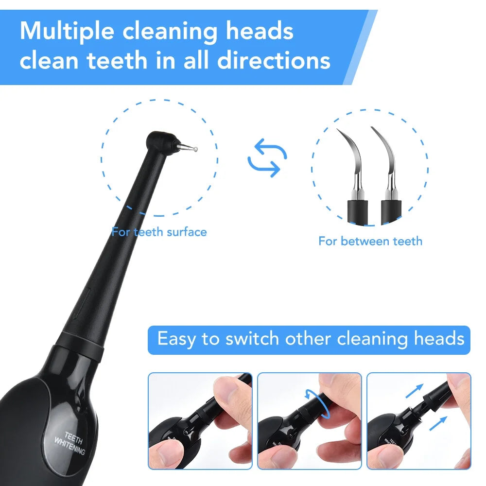 Ultrasonic Tooth Cleaner – Electric Plaque Remover with LED Display and Dental Tool Kit
