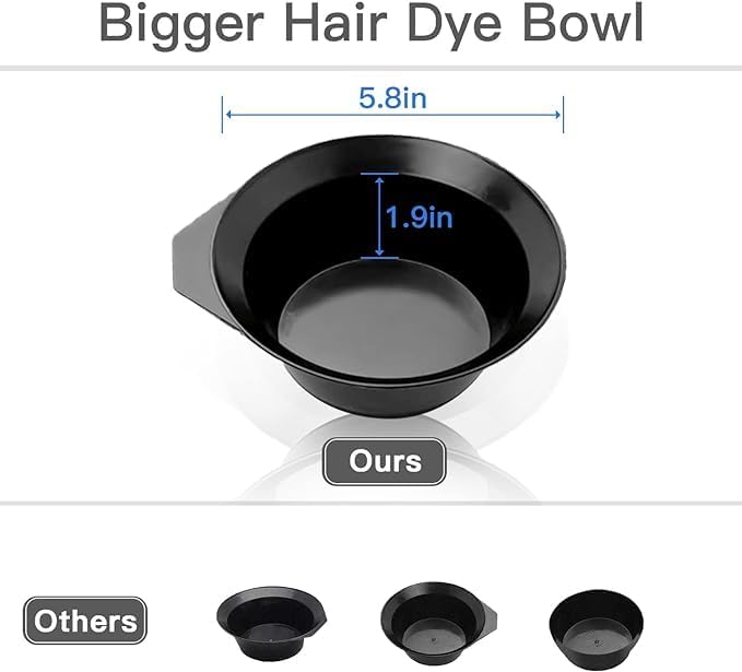 20-Piece Hair Dye Coloring Kit – Professional Hair Tinting Bowls, Brushes, Gloves & Accessories for DIY and Salon Use
