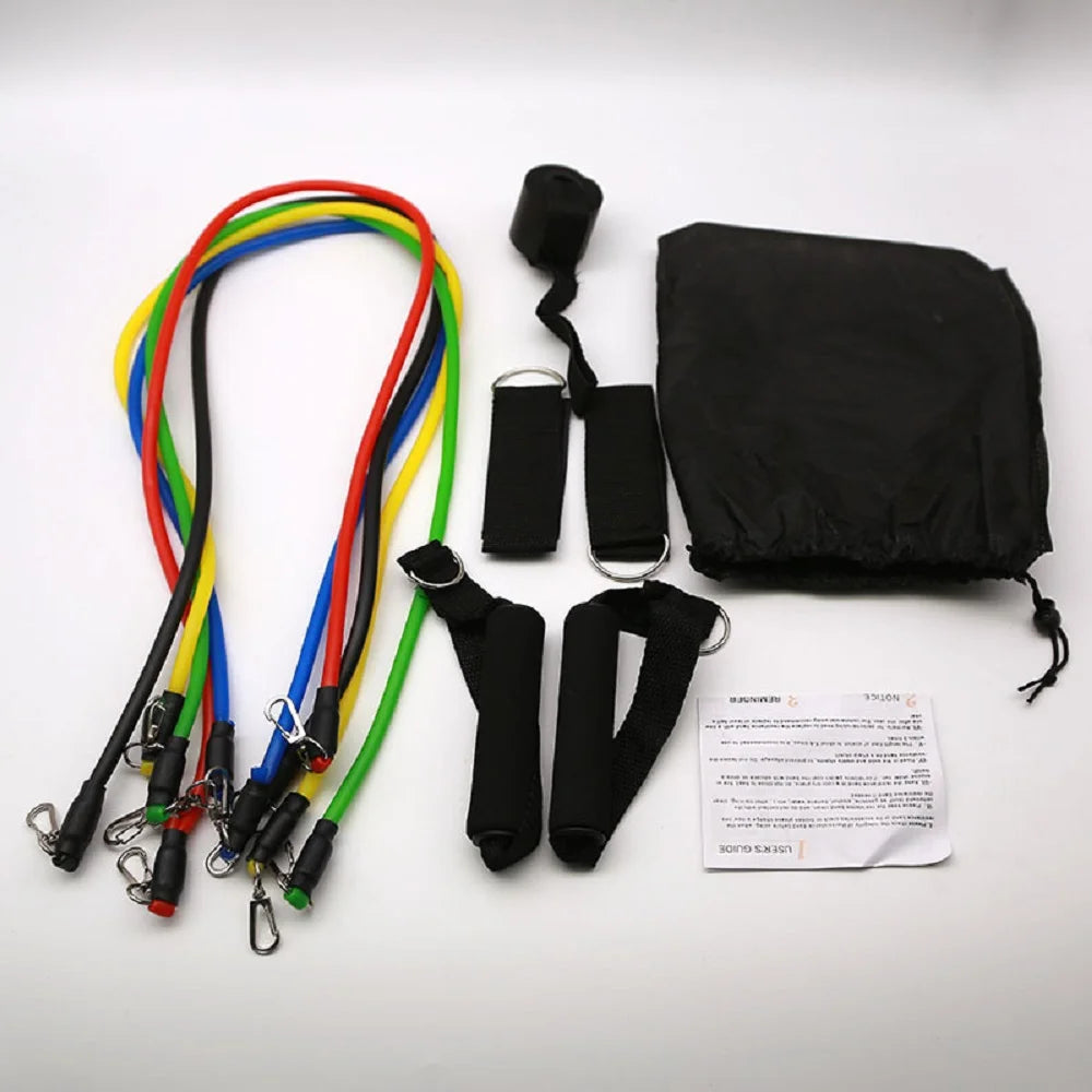 Resistance Bands Kit – 11-Piece Exercise Band Set with Handles, Door Anchor, Ankle Straps & Waterproof Carry Bag