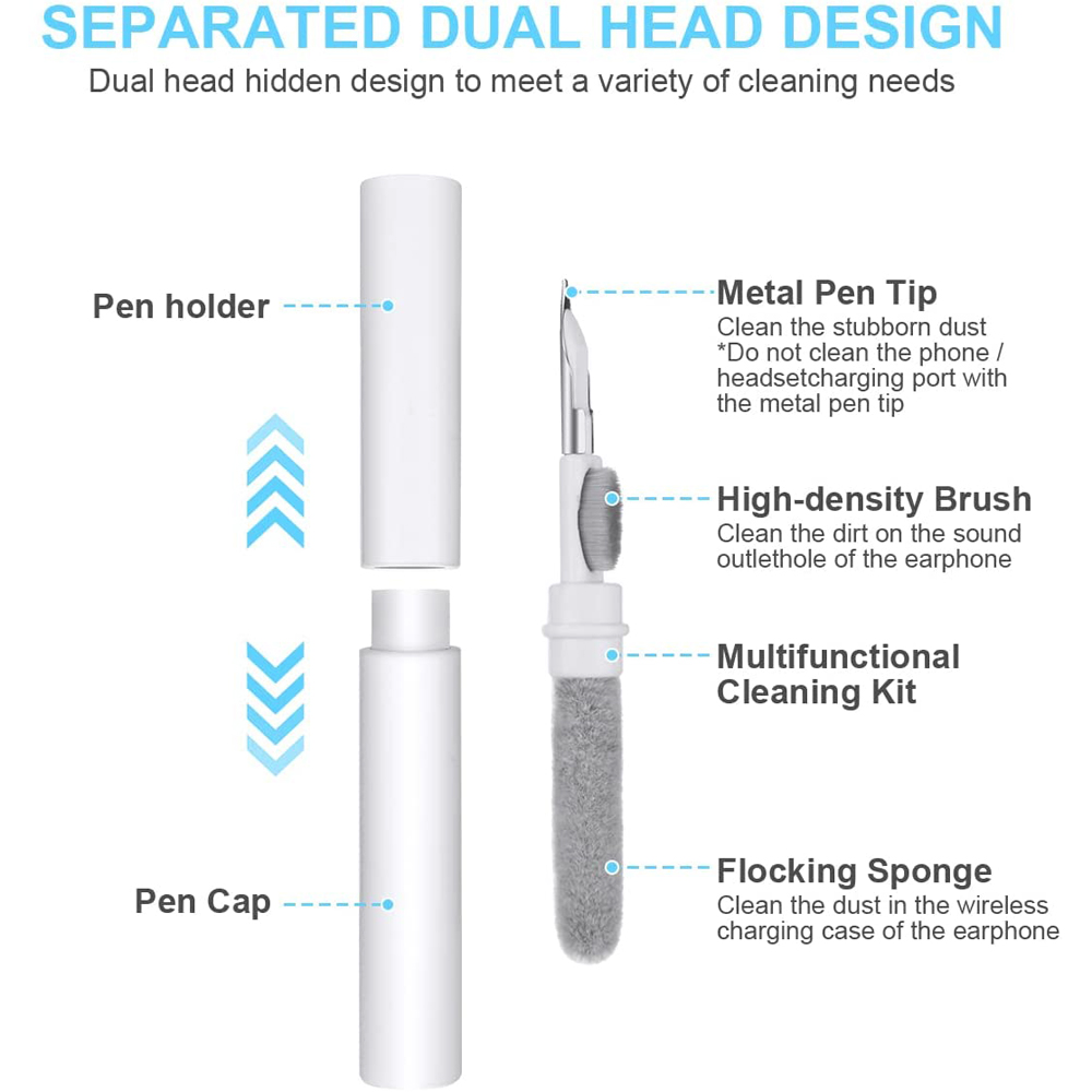AirPods Cleaning Pen Kit – 3-in-1 Cleaner Tool for Earbuds, Charging Case & More
