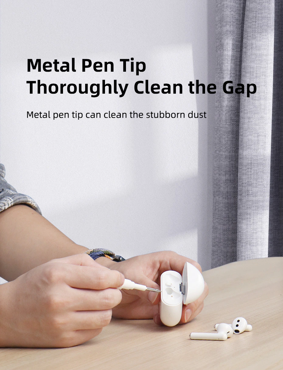 AirPods Cleaning Pen Kit – 3-in-1 Cleaner Tool for Earbuds, Charging Case & More