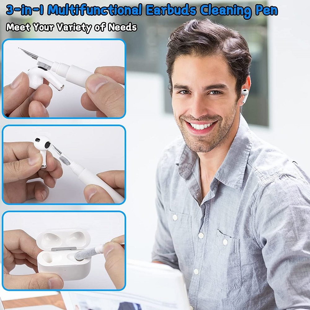 AirPods Cleaning Pen Kit – 3-in-1 Cleaner Tool for Earbuds, Charging Case & More