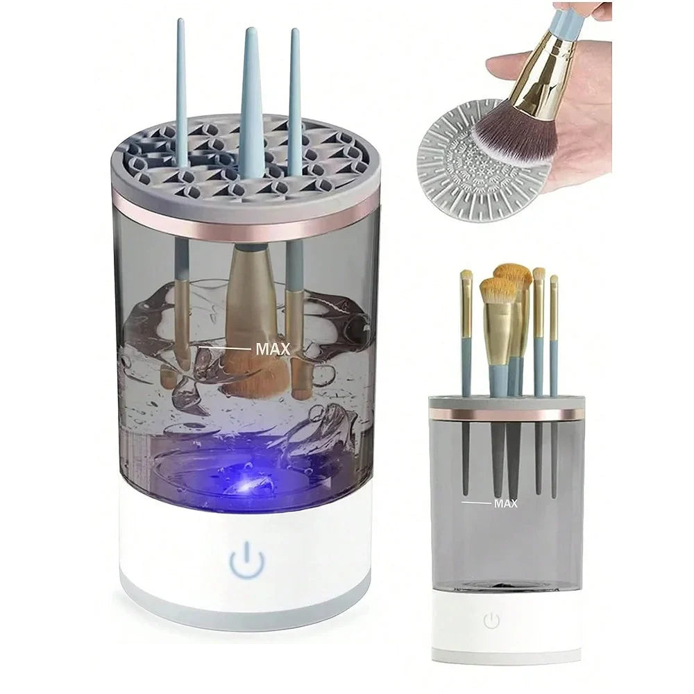 Electric Makeup Brush Cleaning Kit – Automatic, Fast & USB Powered