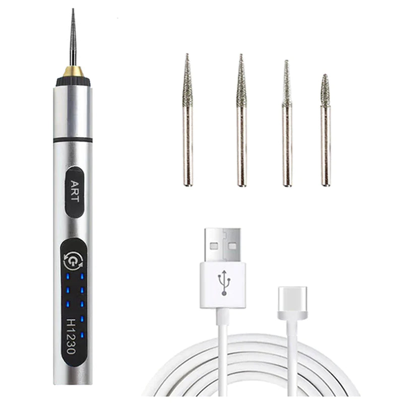 USB Cordless Rotary Tool Kit – Mini Wireless Engraver & Drill for Woodworking, Jewelry, Metal, and Glass DIY