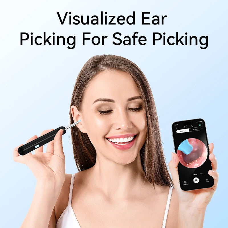 Ear Wax Removal Kit with Camera – 1296P HD Otoscope with 6 LED Lights and Wireless Endoscope for Safe Ear Cleaning