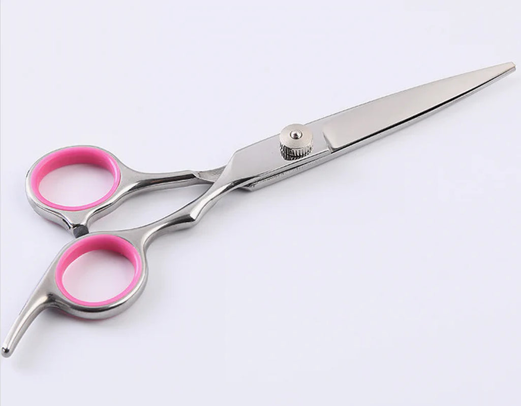 Professional Pet Grooming Scissors Kit – Straight, Curved, Thinning Shears & Comb with Case (Stainless Steel)