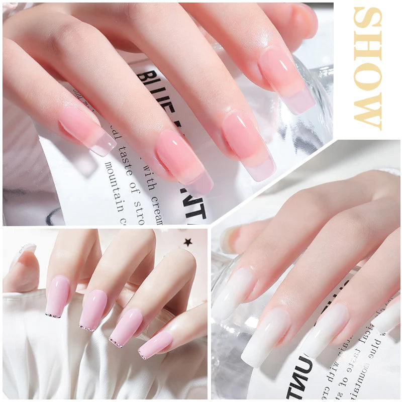 Nail Extension Kit – Complete Poly Gel Nail Kit with LED Lamp, Nail Drill, Gel Polish & Art Tools for DIY Manicure