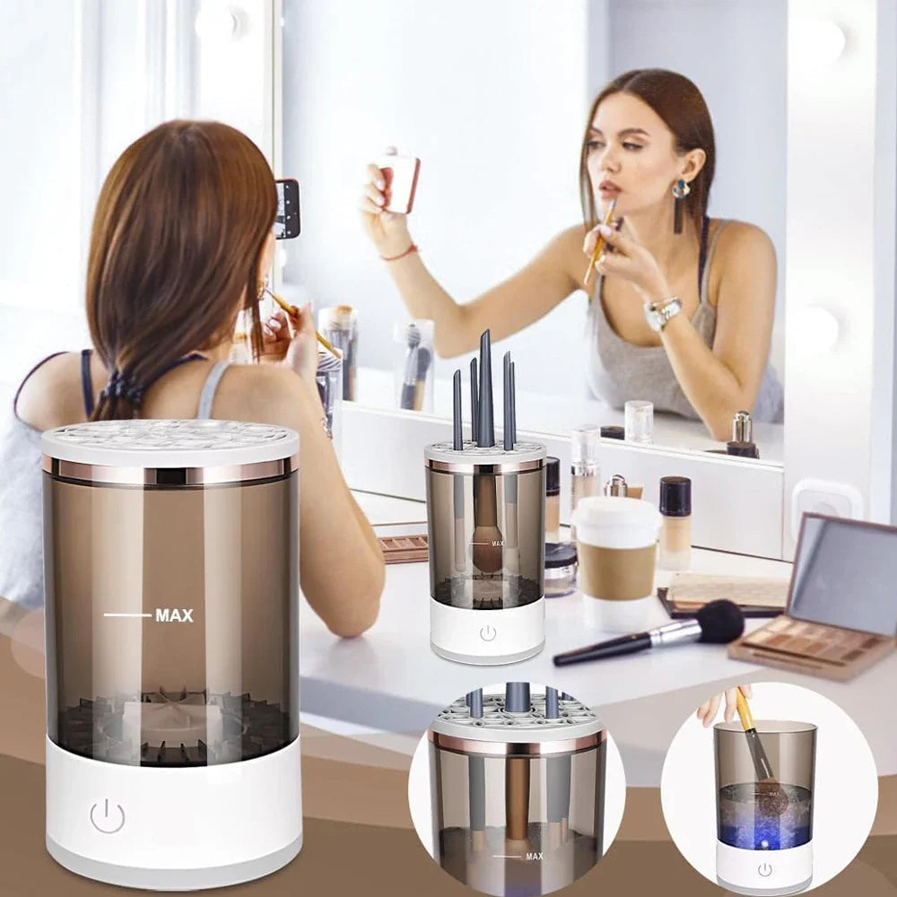 Electric Makeup Brush Cleaning Kit – Automatic, Fast & USB Powered