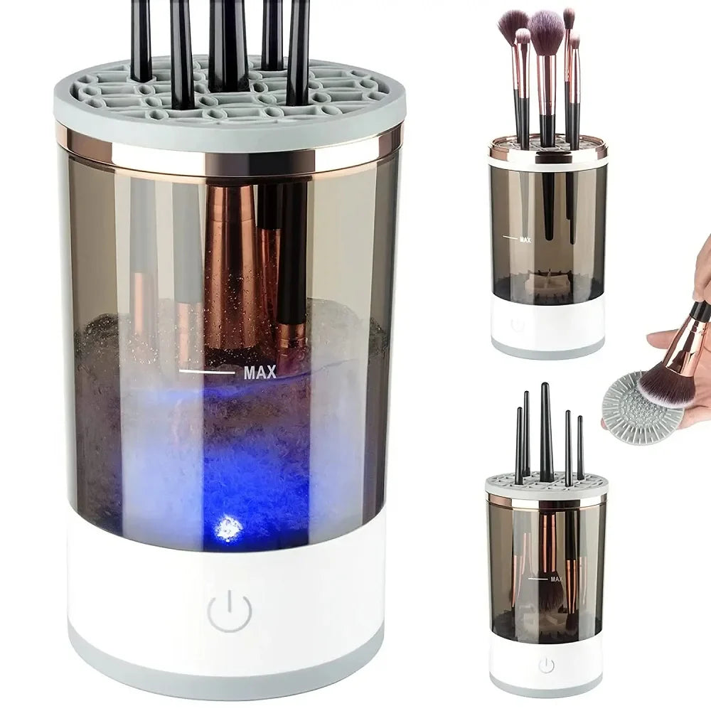 Electric Makeup Brush Cleaning Kit – Automatic, Fast & USB Powered