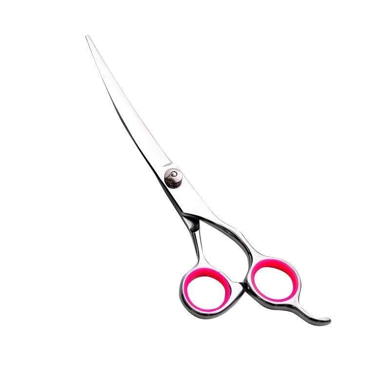 Professional Pet Grooming Scissors Kit – Straight, Curved, Thinning Shears & Comb with Case (Stainless Steel)