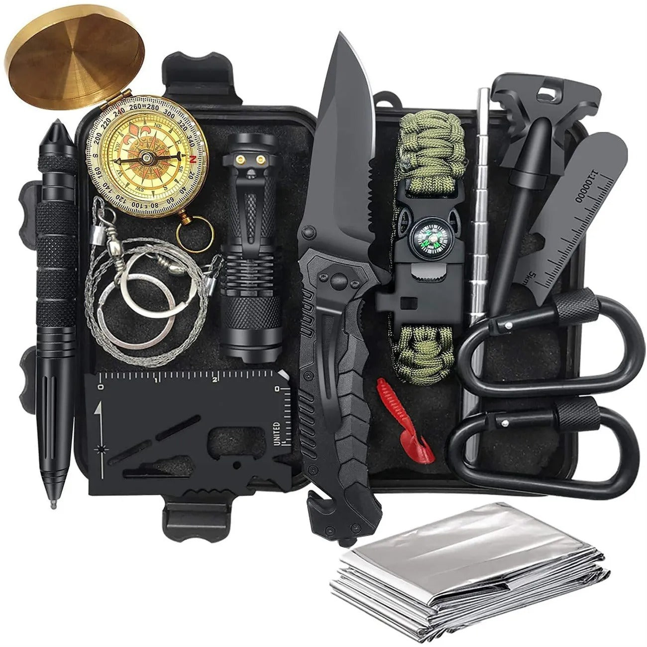 Outdoor Survival Kit – Wilderness Emergency Tool Set for Camping, Hiking, and Preparedness