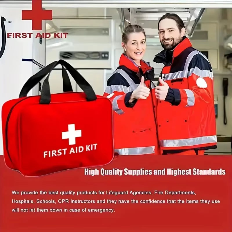 Portable Emergency First Aid Kit – Multi-Purpose Medical Supplies for Outdoor Use, Hunting, Hiking, and Camping