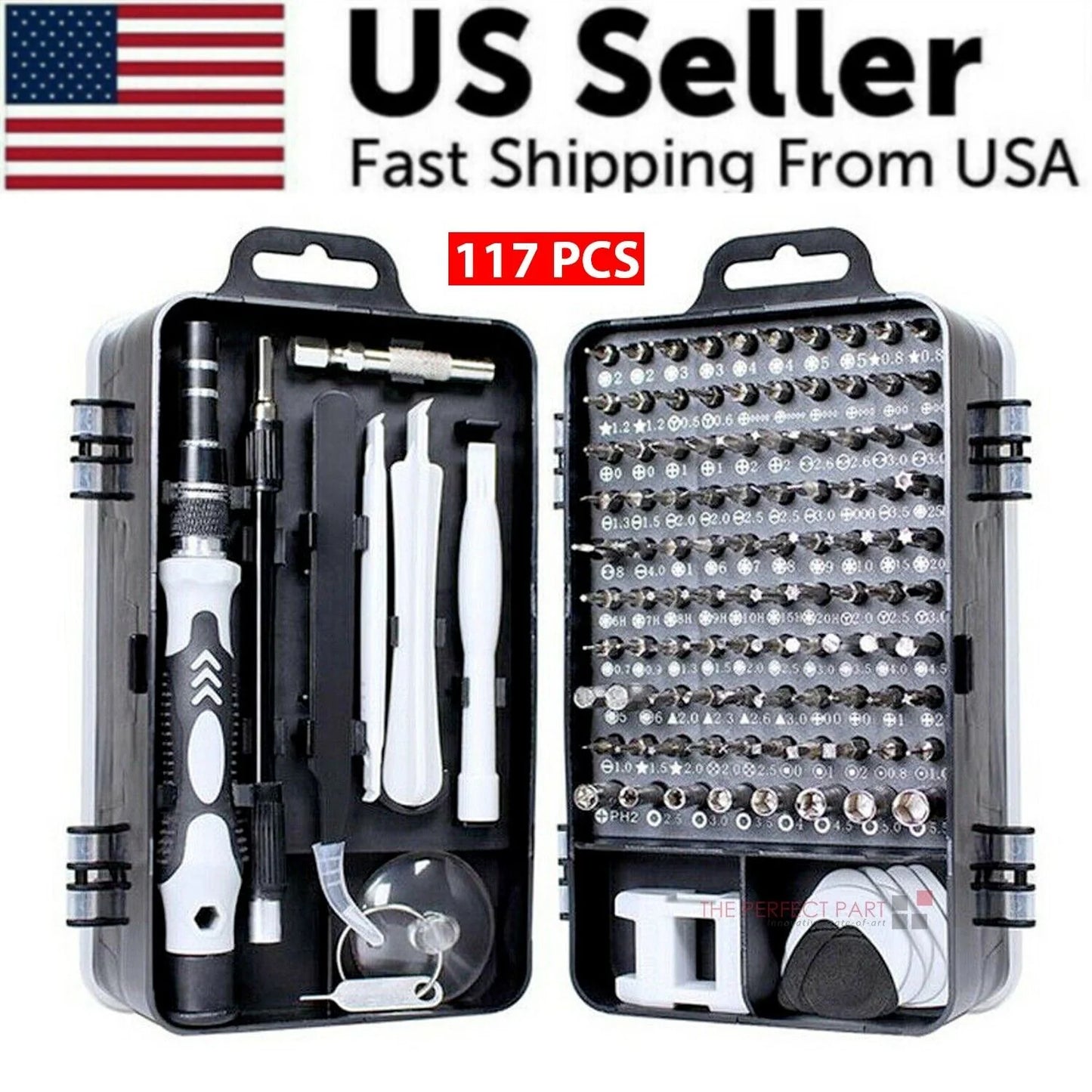 Magnetic Screwdriver Bit Kit – 117PCS Precision Repair Tool Set for iPhone, MacBook, Watches, and Electronics