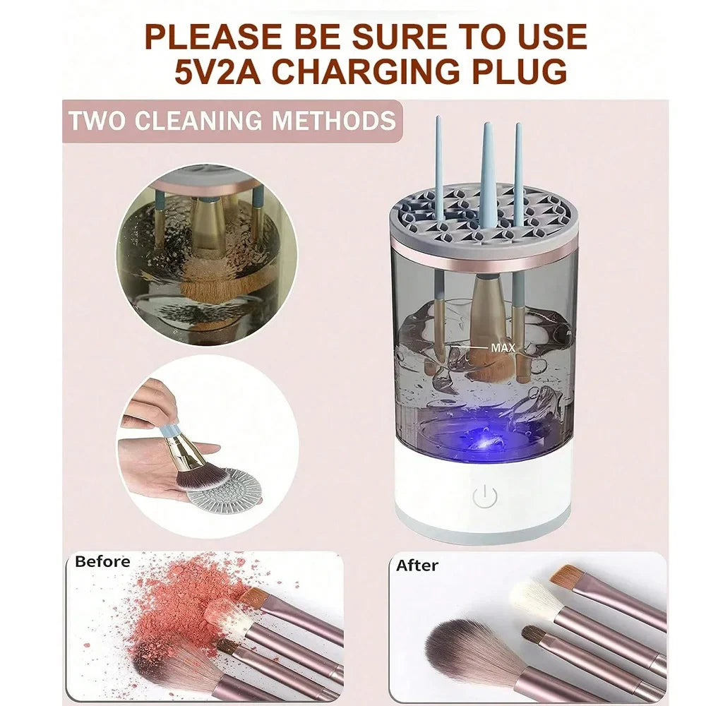 Electric Makeup Brush Cleaning Kit – Automatic, Fast & USB Powered