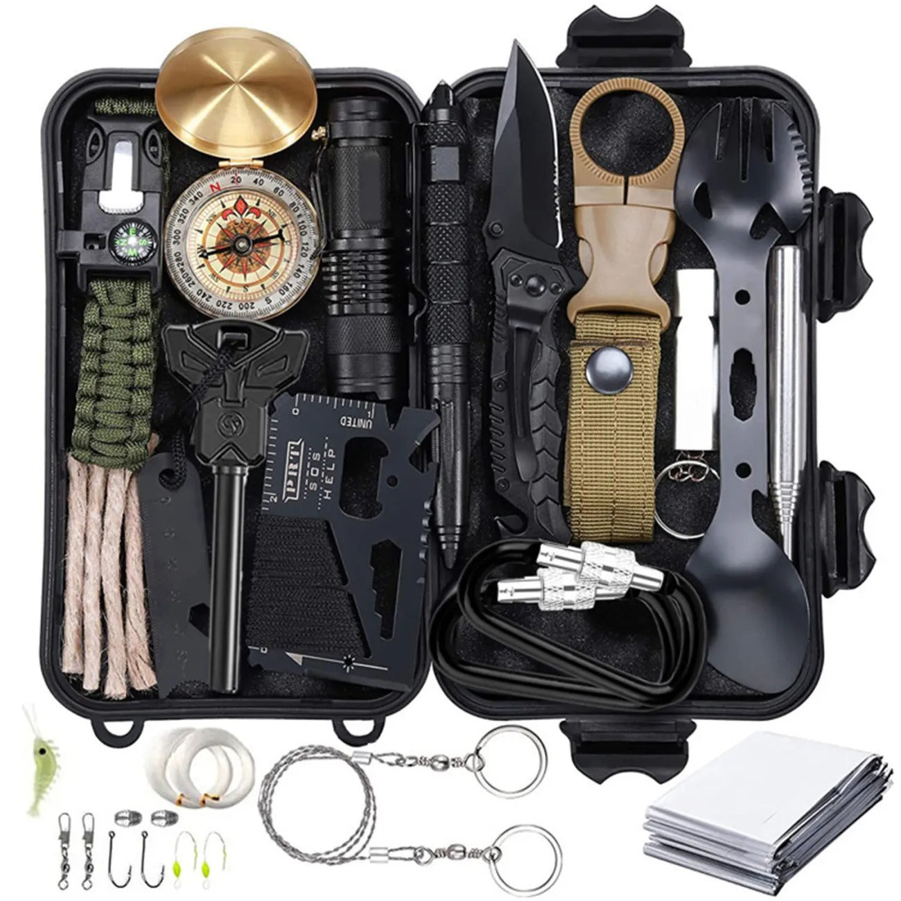 Outdoor Survival Kit – Wilderness Emergency Tool Set for Camping, Hiking, and Preparedness