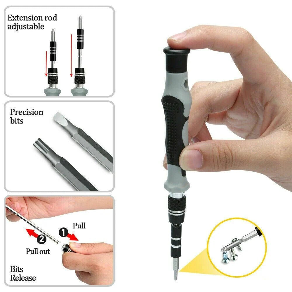 Magnetic Screwdriver Bit Kit – 117PCS Precision Repair Tool Set for iPhone, MacBook, Watches, and Electronics