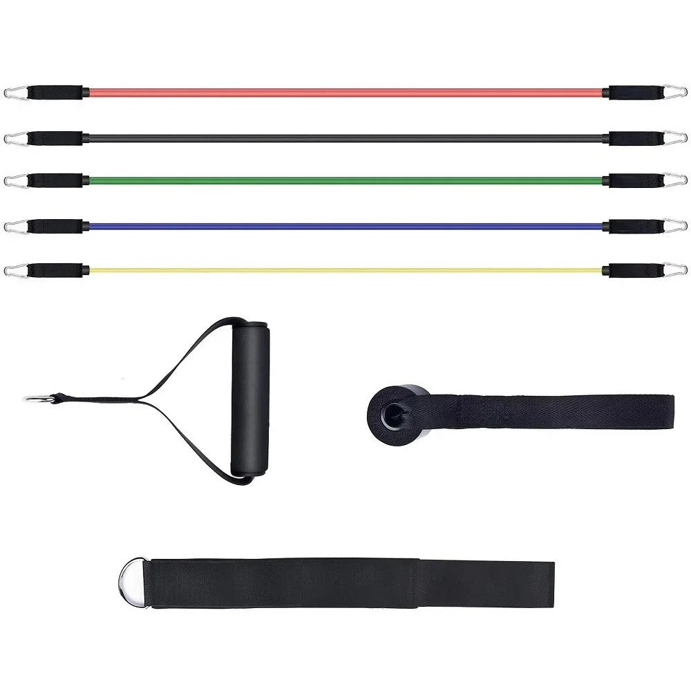 Resistance Bands Kit – 11-Piece Exercise Band Set with Handles, Door Anchor, Ankle Straps & Waterproof Carry Bag